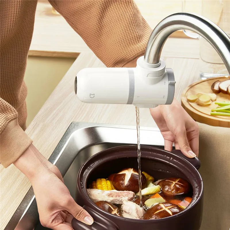 Xiaomi Mijia ก๊อกน้ำเครื่องกรองน้ำห้องครัว Tap Water Filter Activated Carbon Percolator สนิมแบคทีเรียกรอง