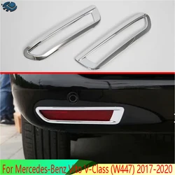 For Mercedes-Benz Vito (W447) V-Class 2017-2020 ABS Chrome Rear Reflector Fog Light Lamp Cover Trim Bezel Frame Styling Garnish