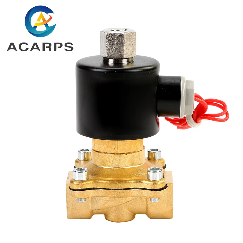 

1/4" 1/2" 3/4" 1" 2Way Electric Water Valve 220VAC 24VDC 12VDC 24VAC 110VAC Normally Open Solenoid Valve Brass