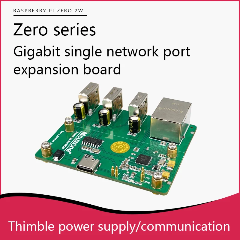 Raspberry Pi Zero 2W Gigabit Single Netword Expansion Board USB Interface 4G Communication Module