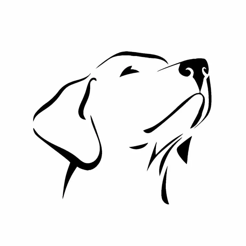 Creative Labrador Retriever Waterproof PVC Vinyl Car Sticker Scratched Shelter Black/Silver