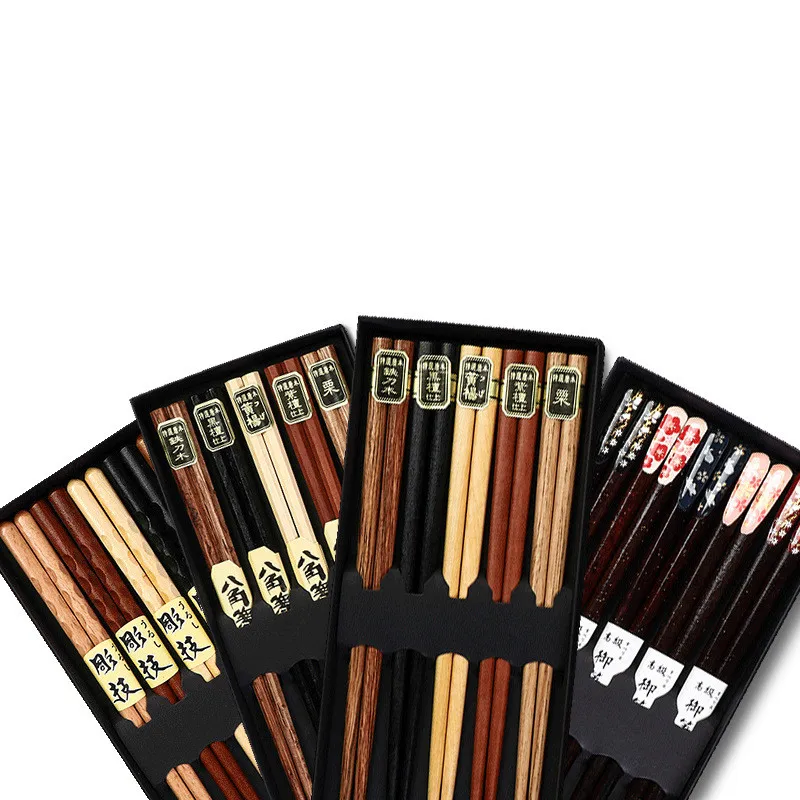 Japanese wooden chopsticks non slip family Korean gift household Tortoiseshell chopsticks artesanias de porcelana Chopsticks