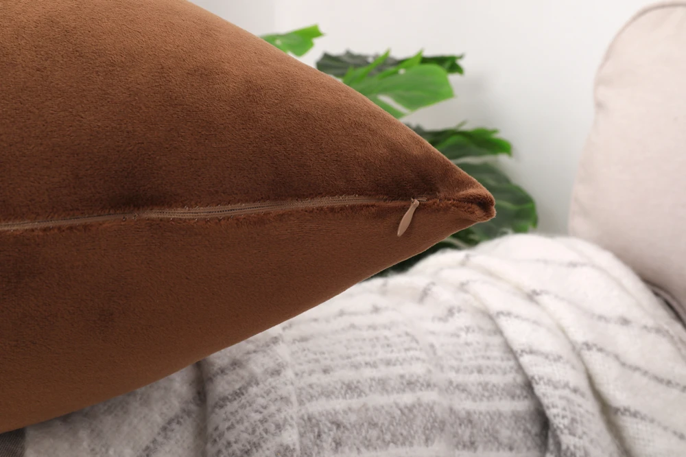 Großer gepolsterter Bezug aus Plüsch, quadratisch, nordische Dekoration, langer Kissenbezug, Sofa, Bett, Heimdekoration – Detail 3