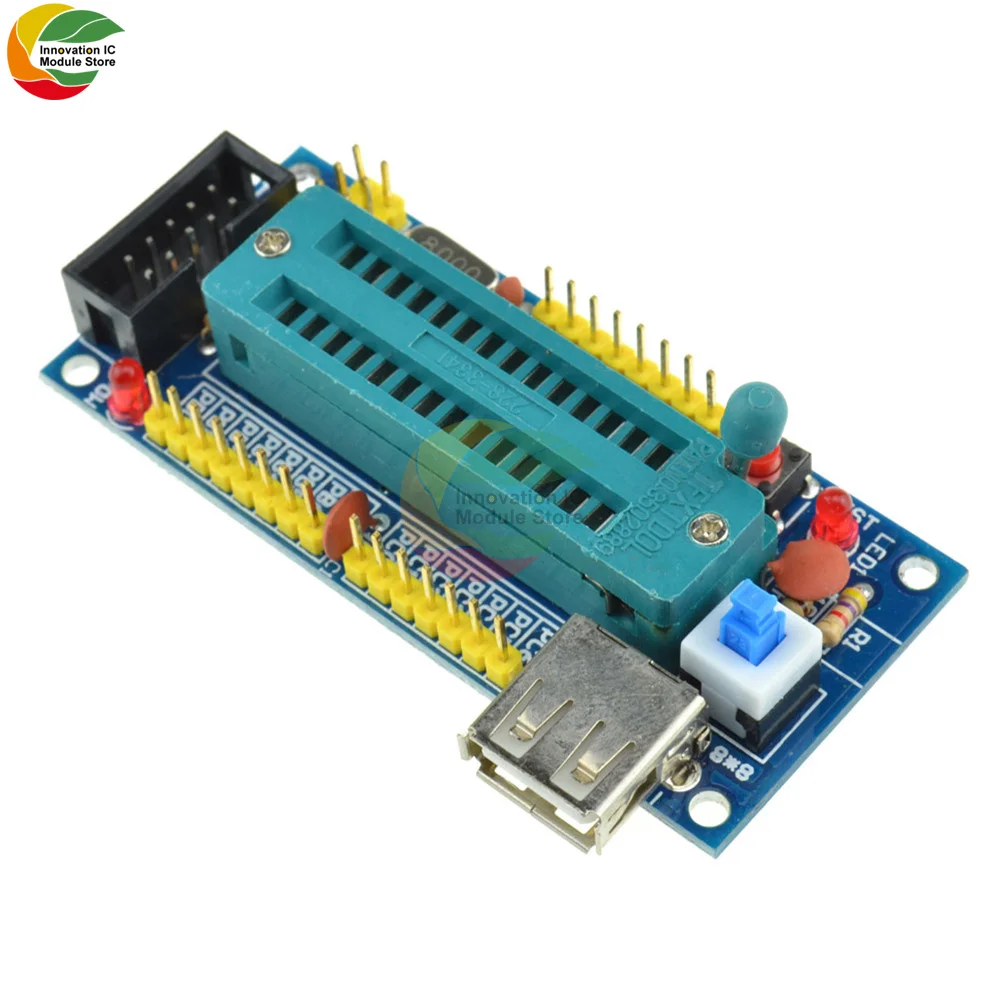 Ziqqucu ATMEGA8 Minimal System Board/ATmega48 AVR Development Board Kit Electronic DIY Parts Soldering Development Board Module