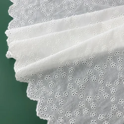 Exquisite lace fabric, cotton cloth, embroidery width 130CM DIY curtain dress dress Dccessories white