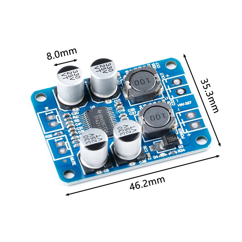 2Pcs/1pc TPA3118 60W PBTL Mono Digital Power Audio Amplifier Board Module DC 8V-24V 1X60W 1*60W Replace TPA3110 For Arduino