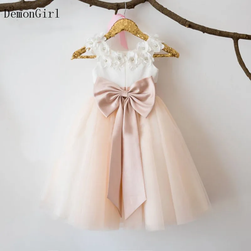 Echt Bild Taufe Kleid Prinzessin Geburtstag Tragen Kleinkind Blume Mädchen Kleid Kinder Kleider für Mädchen