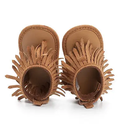 Zapatos de verano para bebés recién nacidos, calzado con borlas, suela suave, 0-12M, envío rápido