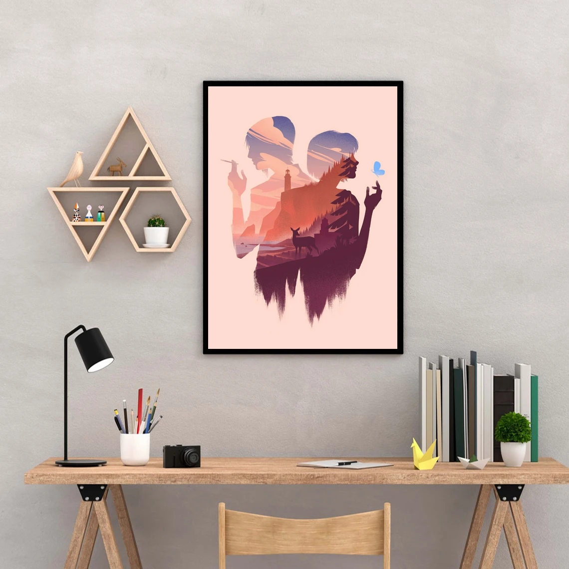 Life is Strange Arcadia Bay Chloe Max Poster Prints Art Canvas Painting Wall Pictures Living Room Home Decor ( No Frame )