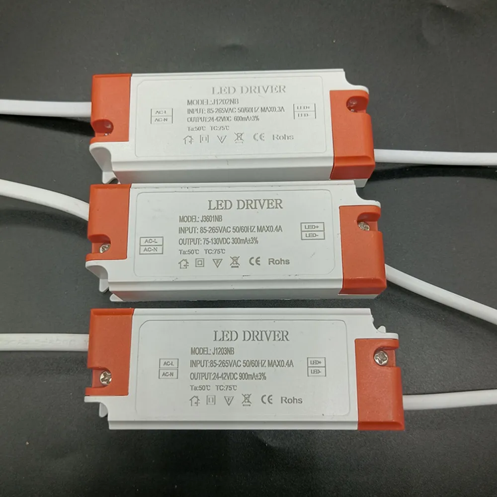 1-3x1w 4-7x1w 8-12x1w 12-18x1W High PF Constant Current LED Driver 300mA 600mA 900mA 3W 10W 20W 30W36W  Lamp Lighting Transforme