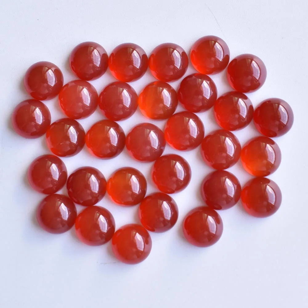 

2020 fashion hight quality natural red onyx round cab cabochon beads for jewelry Accessories 8mm wholesale 50pcs/lot free