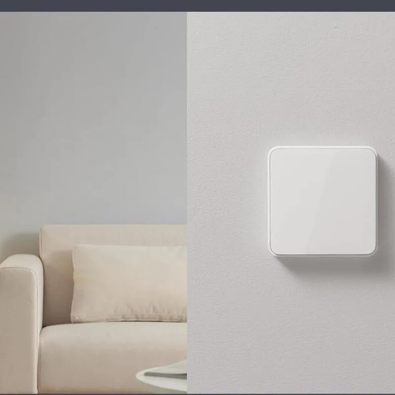 Xiaomi-interruptor de pared inteligente Mijia, tecla doble única, funciona con puerta de enlace de malla BLE, Control remoto de enlace inteligente con aplicación Mi Home
