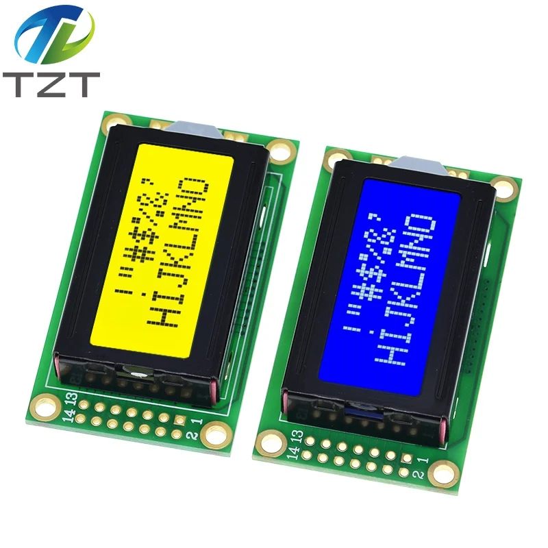 TZT 1/3PCS 8 x 2 LCD-Modul 0802 Zeichenanzeige Blau / Gelbgrün für Arduino – Detail 7