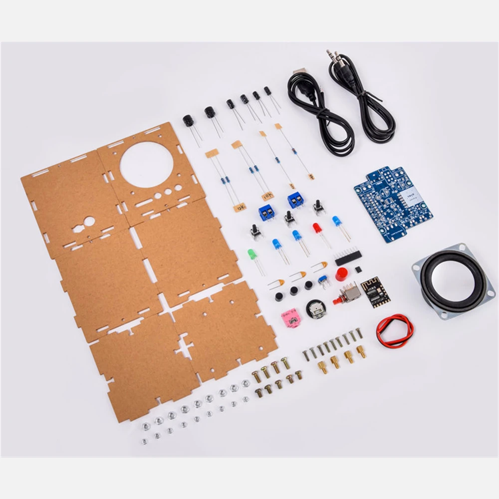 Audio DIY Assembly Kit Mini Speaker Box Unit Hu009 Module 2Inch 3w Amplifier Sound Electronic Wireless 5V DC Power Acrylic Shell