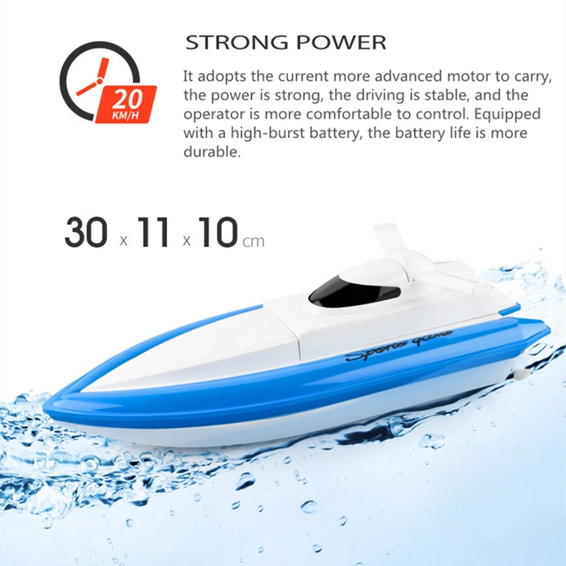 High Speed Dual Motor Racing RC Speedboat Boat 100M Distance 20Min Endure Strong Seal Tough Hull Remote Control Boat Kids Gift