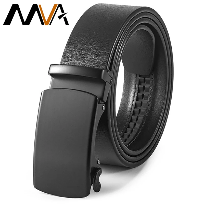 

MVA Brand Genuine Leather Belt Man Men's Belt Cow Man Designer Belts Fashion Automatic Buckle Belts For Men Leather Waist T313