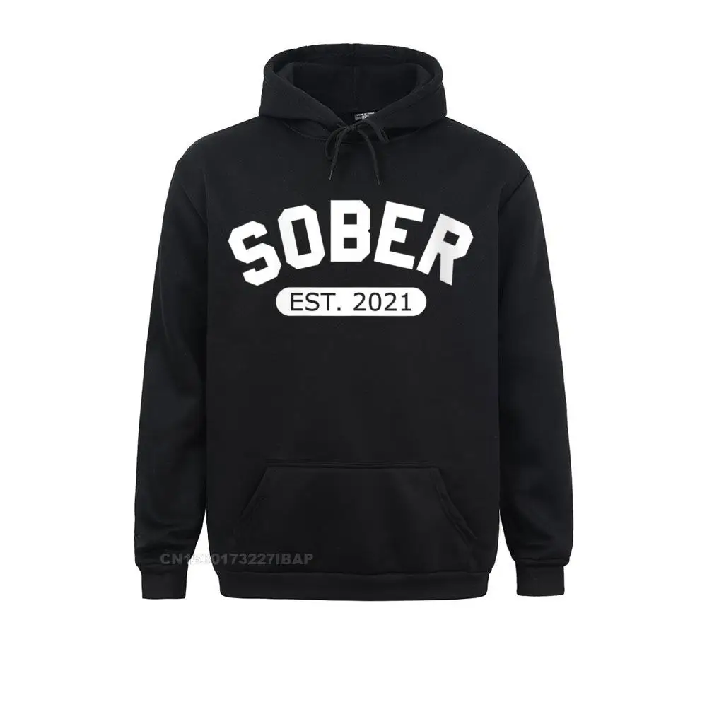 Womens Sober Est. Staying Sober Funny No Drinking Alcohol Hoodie Youthful Hoodies Mens Sweatshirts Funny Clothes Prevailing