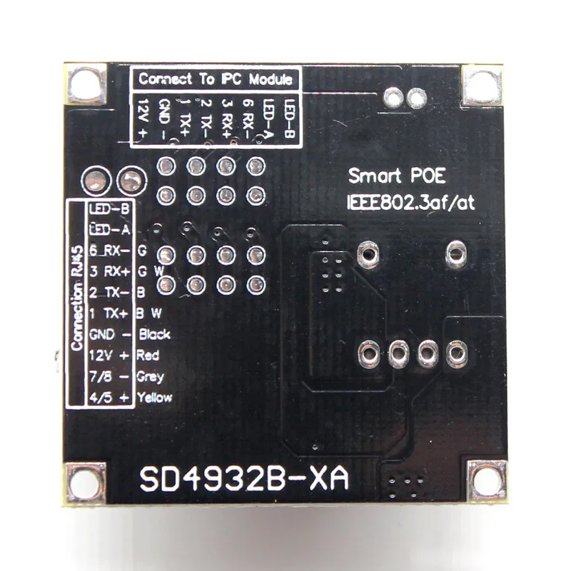 Placa de módulo POE para cámaras IP de red CCTV de seguridad, alimentación sobre Ethernet, salida de 12V, compatible con IEEE802.3af/at