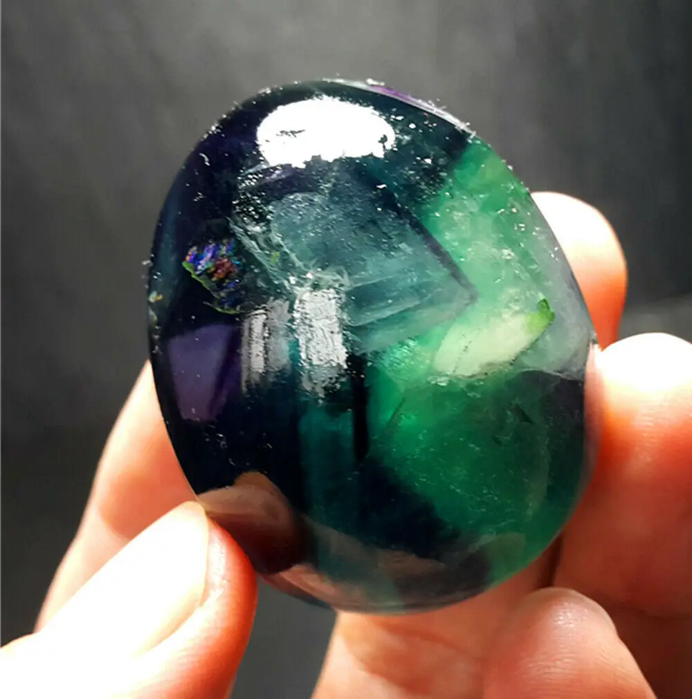 Rare Natural Fluorite Egg Quartz Crystal Point Healing 80g - Image 5