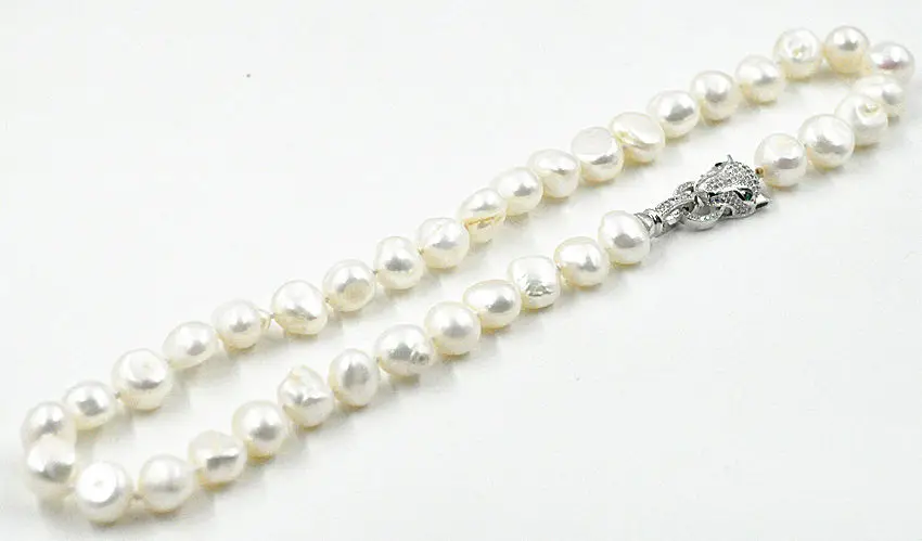 Hot New beautiful NEW 11-12mm south sea White baroque pearl necklace 18