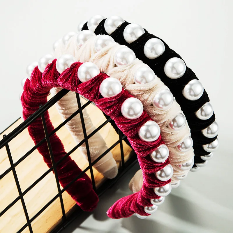 Свадебный ободок с большими жемчужинами, широкая Драгоценная белая Тиара для диадемы свадебные аксессуары для волос, выпускного вечера, Dolce ободок на голову с жемчугом