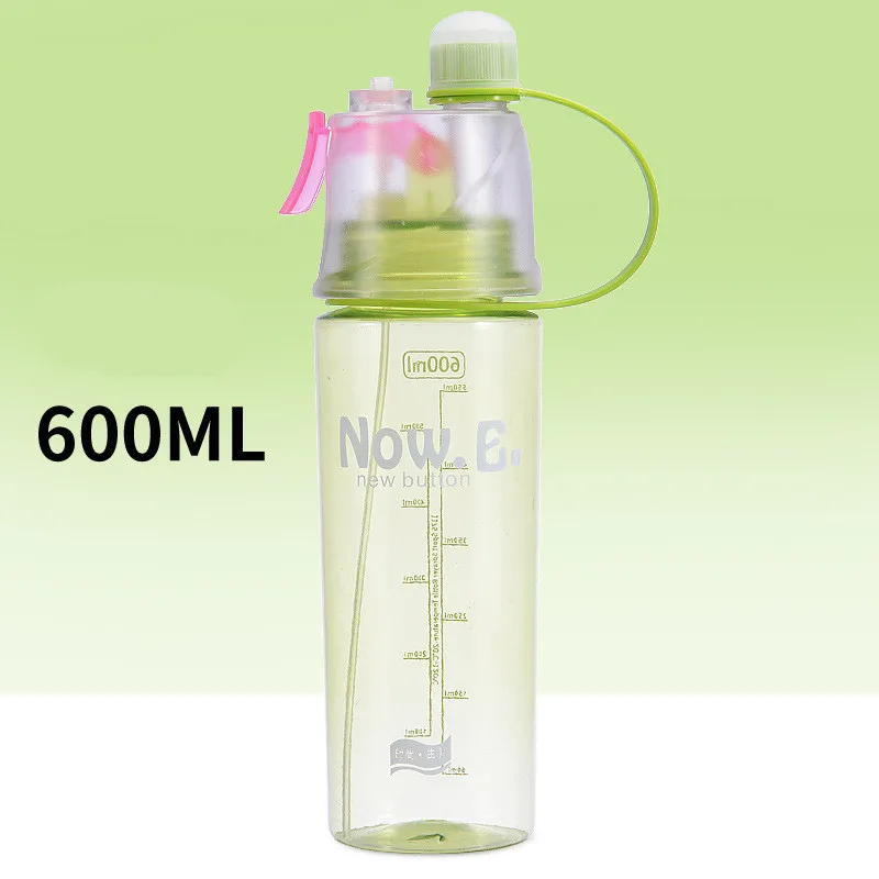 Newest Style Tea Bottle Large 600ML Design For Sport Safety PC Plastic Water Cup Girls School Gift Use Cooling Spray Outdoor