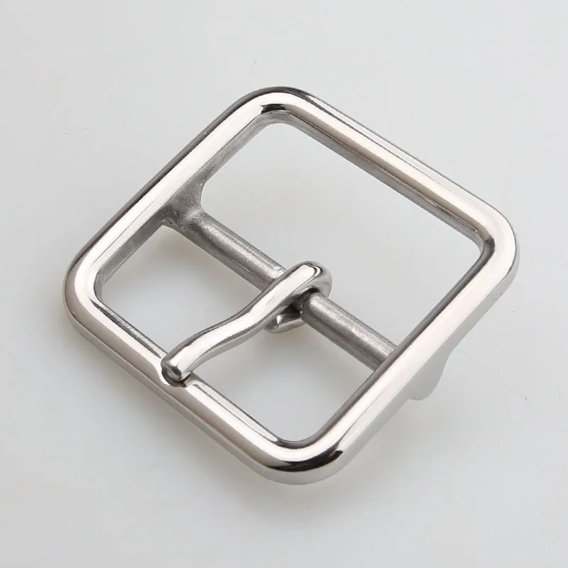 Solid Brass Metal Belt Buckle 40mm Belt Buckle For Men Stainless Steel Single Pin Belt Half Buckle DIY Leather Craft Buckle