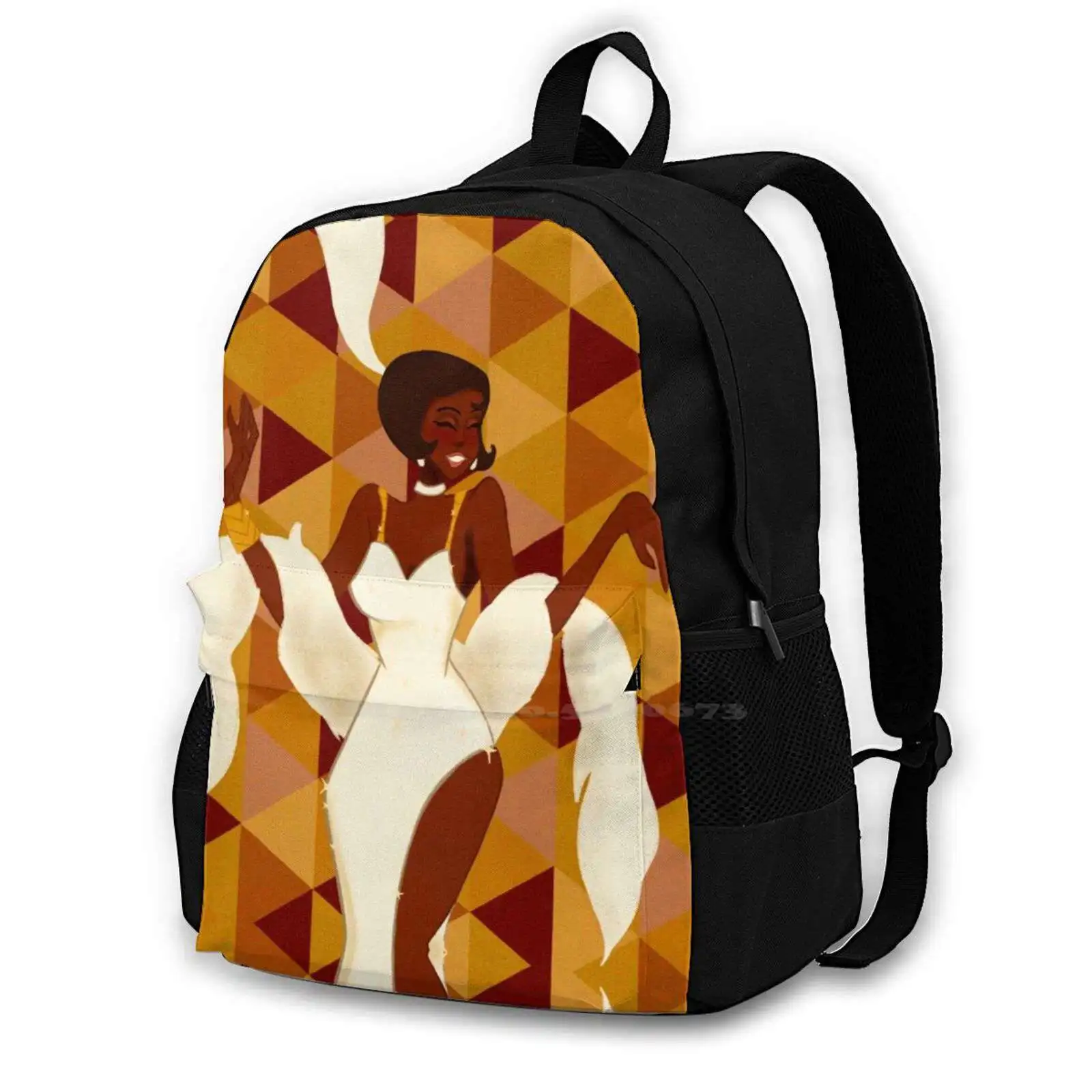 1920S Princess Large Capacity School Backpack Laptop Bags Illustrator Princess