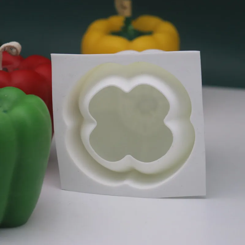 3D Bell Pepper Silicone Candle Molds Silicone Candle Molds for Candle Making Candle Wicks