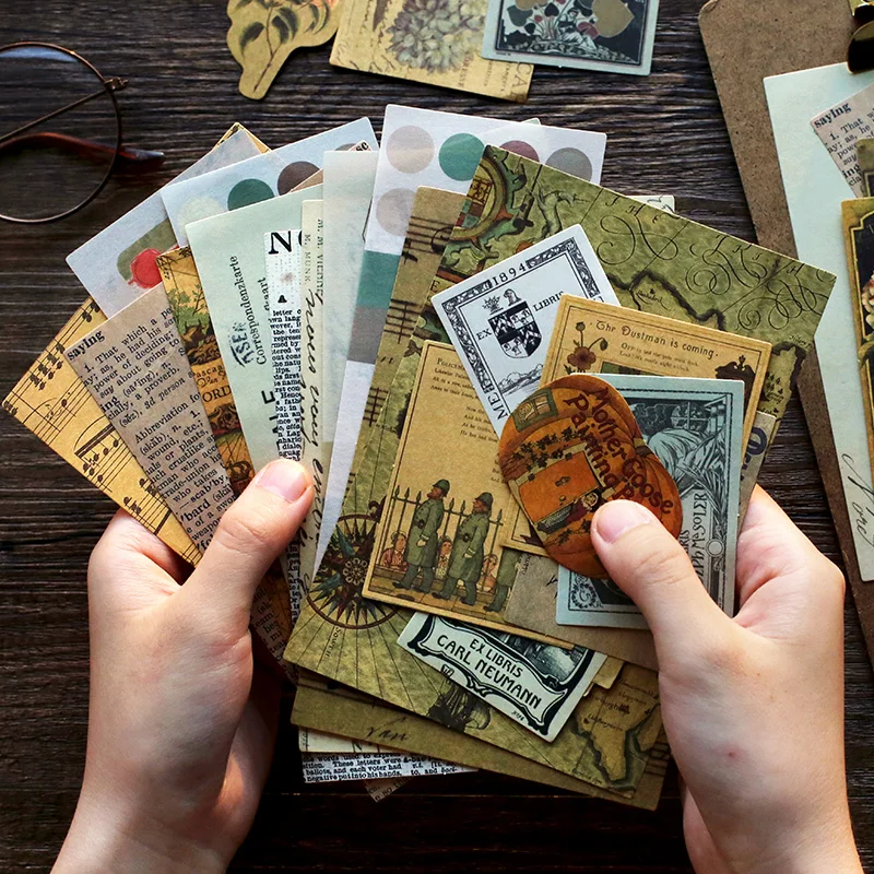 40 pcs Renaissance Series Journal Decorative Stickers Scrapbooking Stick Label Diary Stationery Album Vintage flower Stickers