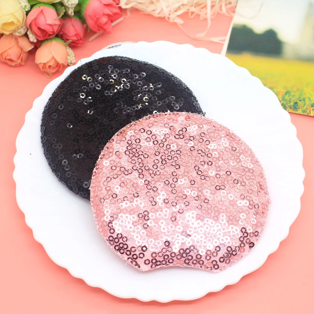 14 Stück runde, gepolsterte Ohrapplikationen 9,5 cm Bastelzubehör für Kleidung, Nähzubehör, DIY Haarspangen-Accessoires – Detail 4