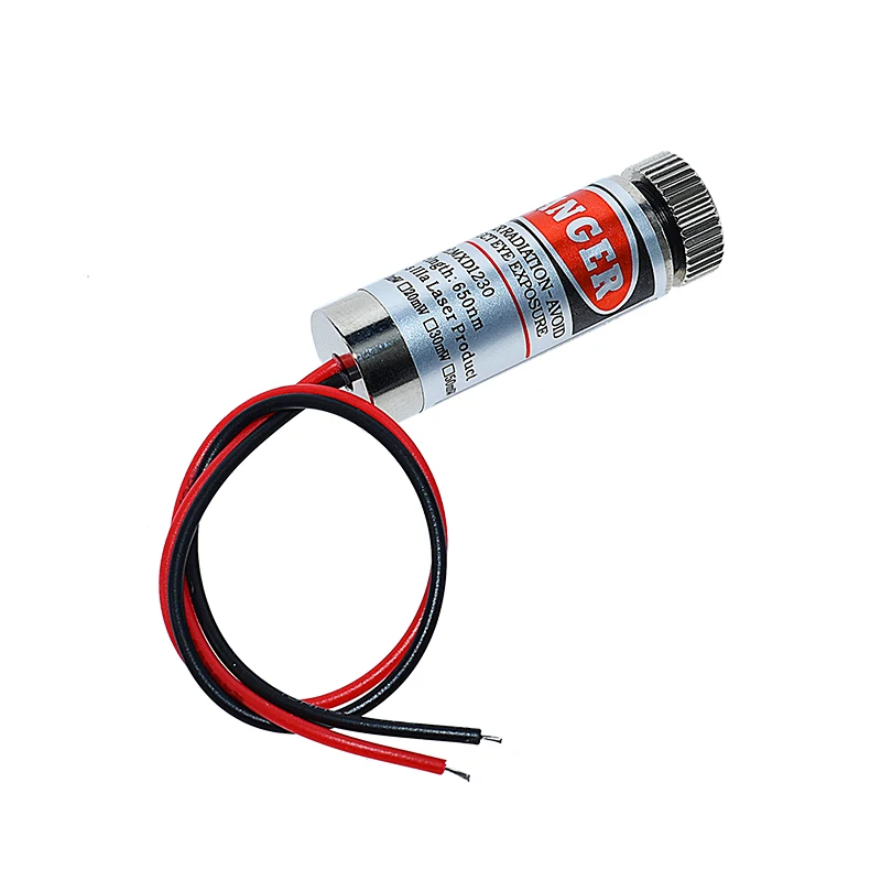 High Quality Red Line Laser Module 5mW 650nm Focus Adjustable Laser Head 5V Industrial Grade P0.05