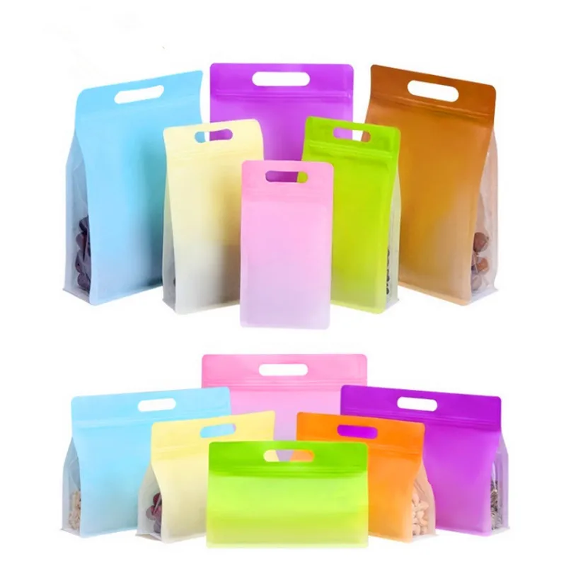 

50pcs Aluminum Foil Gradient Ziplock Resealable Bag Snack Dried Fruit Biscuit Coffee Beans X-mas Portable Gift Packaging Pouches