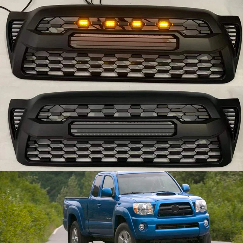 

Front Bumper Mask Mesh Cover For Toyota Tacoma 2005 2006 2007 2008 2009 2010 2011 Auto Parts Car Grille Custom Racing Grills
