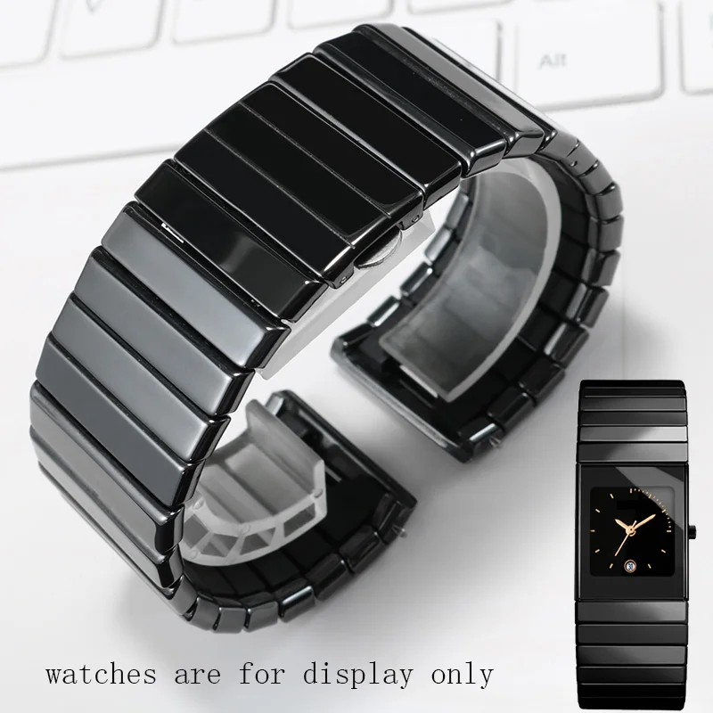 Quality Ceramic watchband 27mm 35mm black strap Replacement belt for Black Diamond series men\'s bracelet