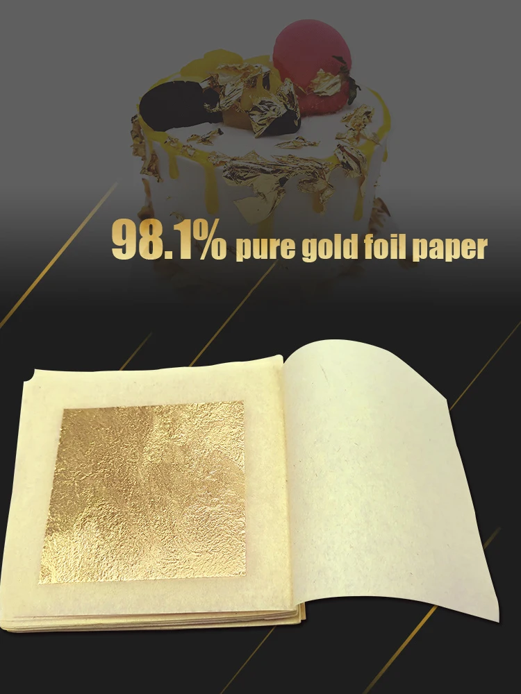 Feuille de papier doré et argenté, 3 pouces, 1 pièce, pour décoration de gâteau d'anniversaire, de mariage, de dessert