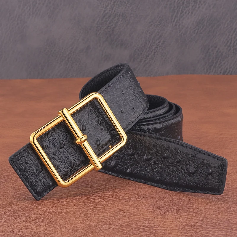 Mode Riem Mannen Luxe Designer Fancy Jeans Riem Designer 3.8Cm Brede Holle Knop Lederen Riem Hoge Kwaliteit