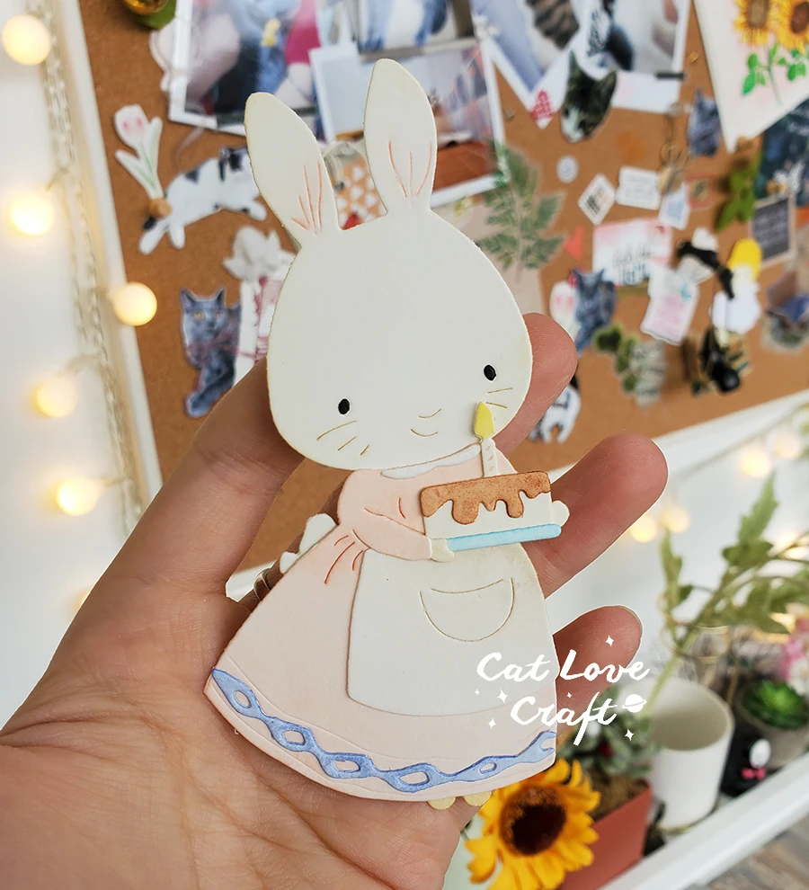 Catlove Rabbit Mother Baby Animal Metal Cutting Dies Scrapbooking Stencil Die Cuts Card Making Craft Embossing New Dies For 2021