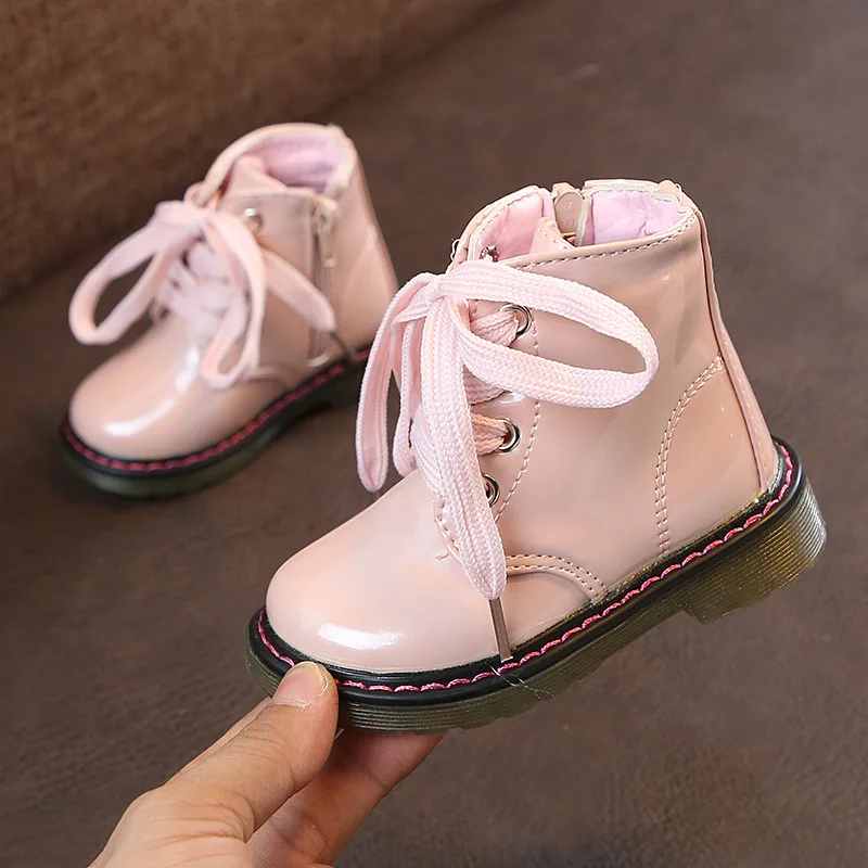 2024 Spring Autumn Kids Ankle Boots Children's Rain Boots Girl Shoes Unisex PU Leather For Kids Riding Boots