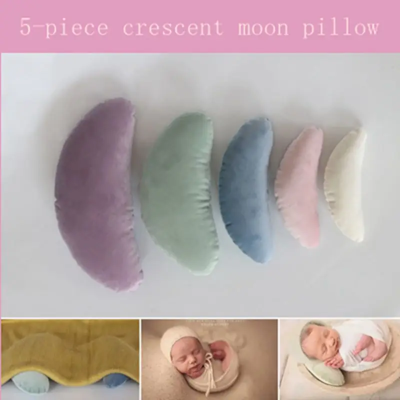 

5Pcs Newborn Posing Beans Bag Positioner Professional Pillows Newborn Photography Props Cushion Crescent Pillow Baby Accessories