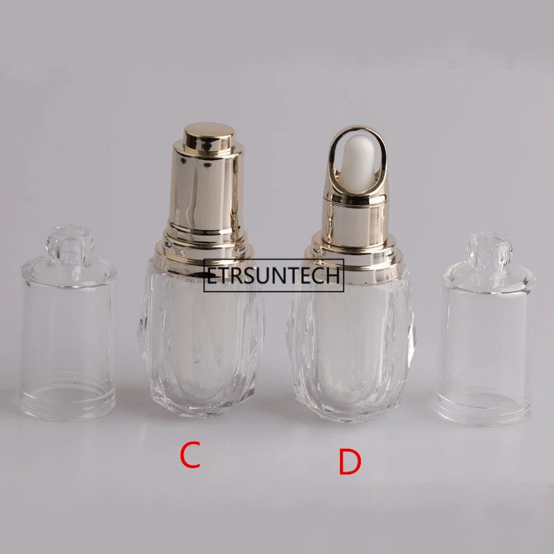 50pcs 10ml Transparent Acrylic Dropper Bottle Clear Plastic Bottle with Dropper Senior Perfume Bottle Empty Bottle F3790