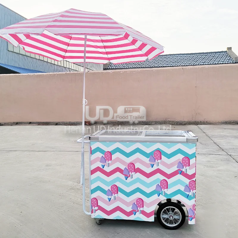 주문 크기 이동할 수 있는 핫도그 강요 트롤리 과자 피자 식사 젤라토 손수레