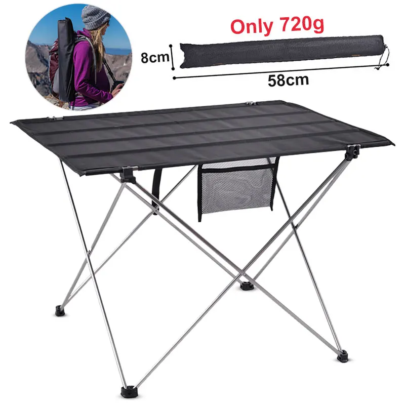 C Sale Portable Folding Table Outdoor Camping Home Barbecue Picnic Ultra Light Aluminum Alloy Hiking Table Fishing Folding Table