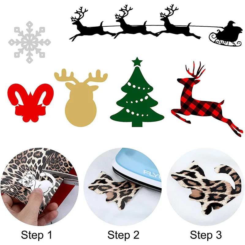 25×100cm PU Plaid Christmas Letter HTV – Heat Transfer Vinyl for T-Shirts, Iron-On Printing, Heat Press Machines & Holiday DIY - view 2