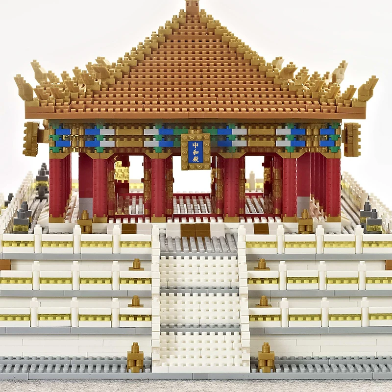 WLtoys YZ World Famous Buildings 3D Model Hall of Harmony In The Forbidden City, Beijing, China Miniature Particle Brick Toys