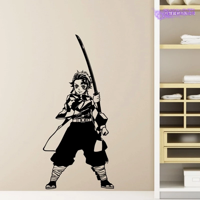 Demon Slayer Wall Decal Kimetsu no Yaiba Vinyl Kamado Tanjirou Wall Stickers Decal Decor Home Decoration Anime Car Sticker