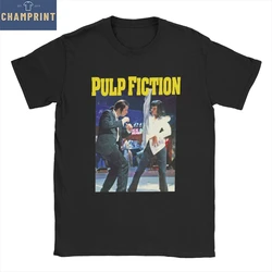 Funny Pulp Fiction Dance T-Shirt Men Crew Neck Pure Cotton T Shirts Short Sleeve Tee Shirt Classic Clothes