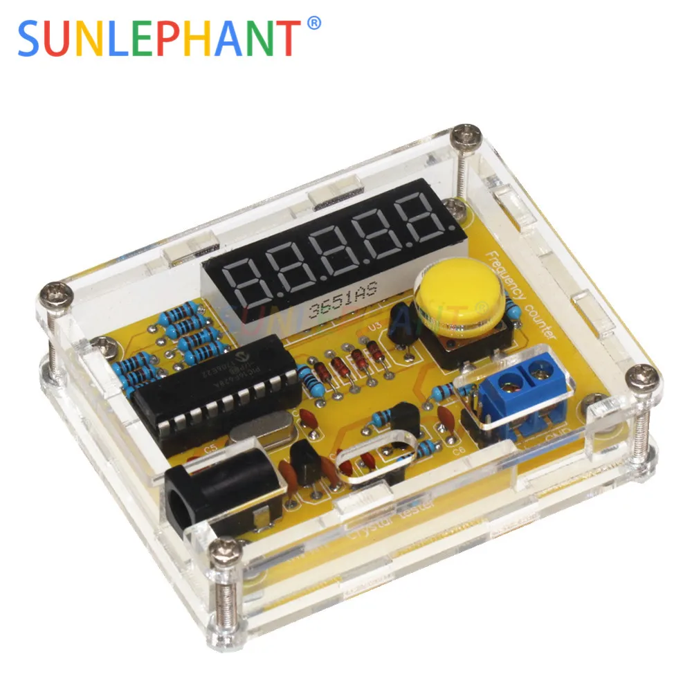 DIY Kits 1Hz-50MHz Crystal Oscillator Frequency Counter Meter Digital LED + CASE