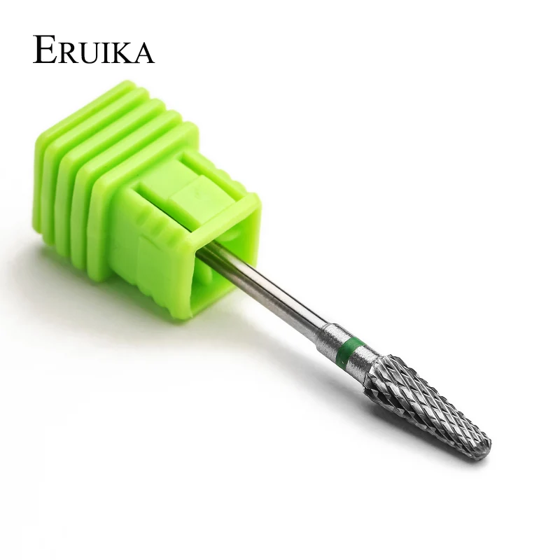 ERUIKA 1pc Carburo di Cuspidal Nail Punta del trapano Fresa Apparecchi per Manicure Macchina Rimuovere Gel Del Chiodo Fresa Trapano Accessori