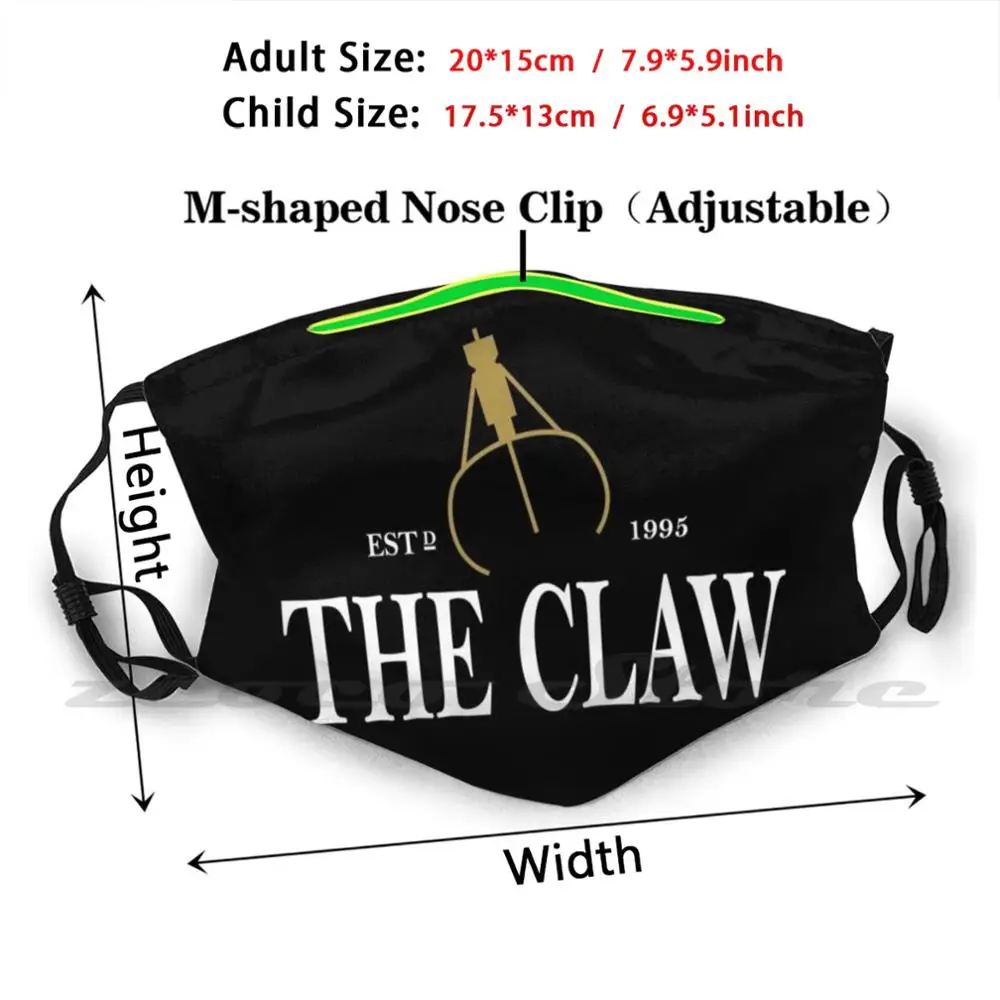 The Claw! Mask Adult Child Washable Pm2.5 Filter Logo Creativity World Claw Funny